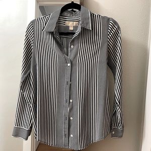Michael Kors Sheer Striped Blouse